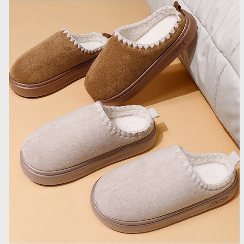 Men'S Shoes Grip - 여성용 겨울용 따뜻한 털 슬리퍼, 실내용