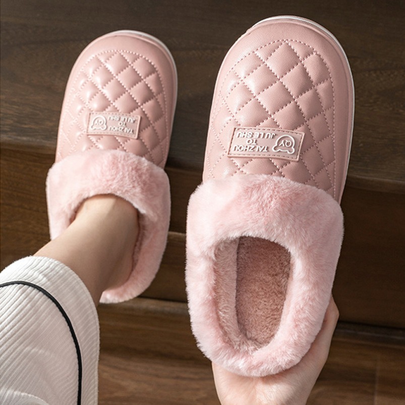 Men'S Shoes Grip - 여성용 그리드 푹신한 겨울 따뜻한 모피