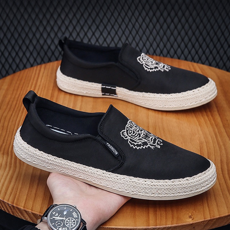 남성용 블랙 통기성 신발 럭셔리 로퍼 Espadrill - Men Shoes Black 리뷰 및 가격