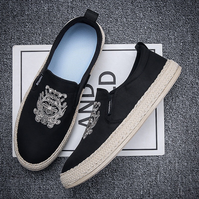 남성용 블랙 통기성 신발 럭셔리 로퍼 Espadrill - Men Shoes Black 리뷰 및 가격