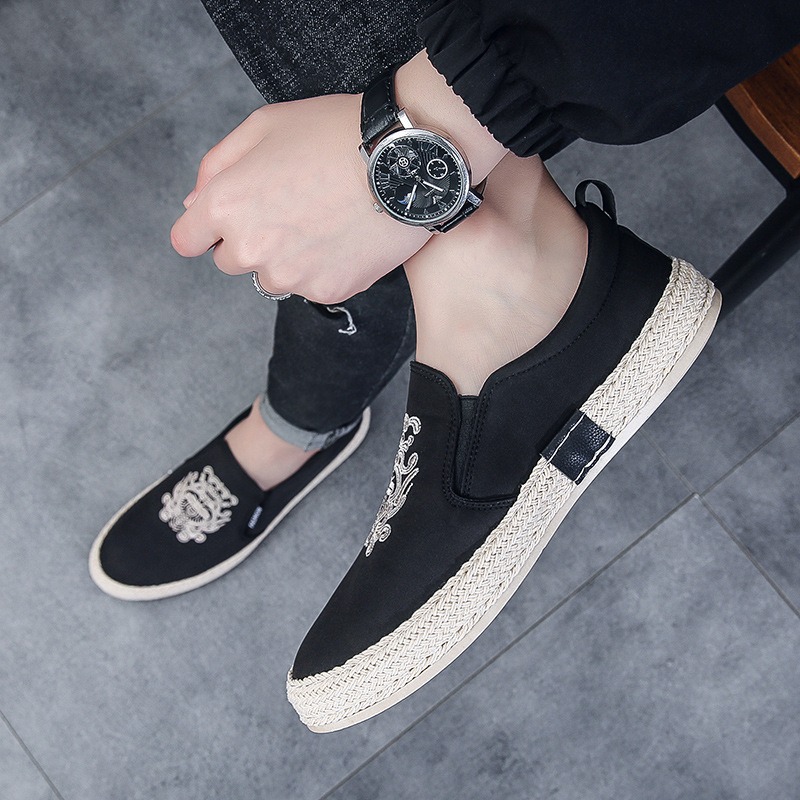 남성용 블랙 통기성 신발 럭셔리 로퍼 Espadrill - Men Shoes Black 리뷰 및 가격