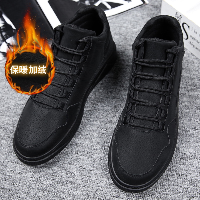 따뜻한 남성용 레드 하이탑 가죽 스케이트 신발 플랫 레 - Men'S Shoes Grip 리뷰 및 가격
