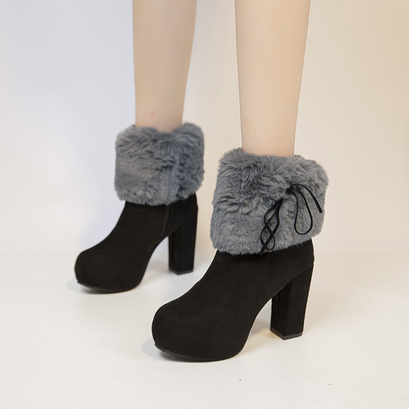 플러스 사이즈 겨울 사이드 지퍼 Chunky Heel  - Winter Boot Insulated 리뷰 및 가격