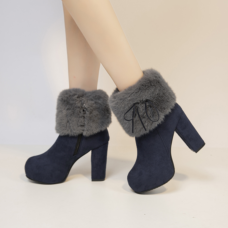 플러스 사이즈 겨울 사이드 지퍼 Chunky Heel  - Winter Boot Insulated 리뷰 및 가격