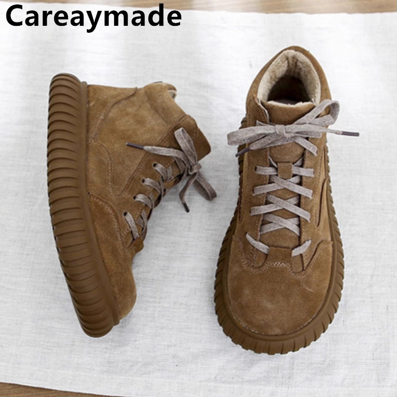 Careaymade 여성용 와이드 헤드 천연 가죽 부츠 - Winter Boot Insulated 리뷰 및 가격