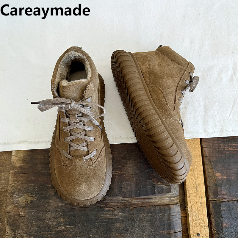 Careaymade 여성용 와이드 헤드 천연 가죽 부츠 - Winter Boot Insulated 리뷰 및 가격