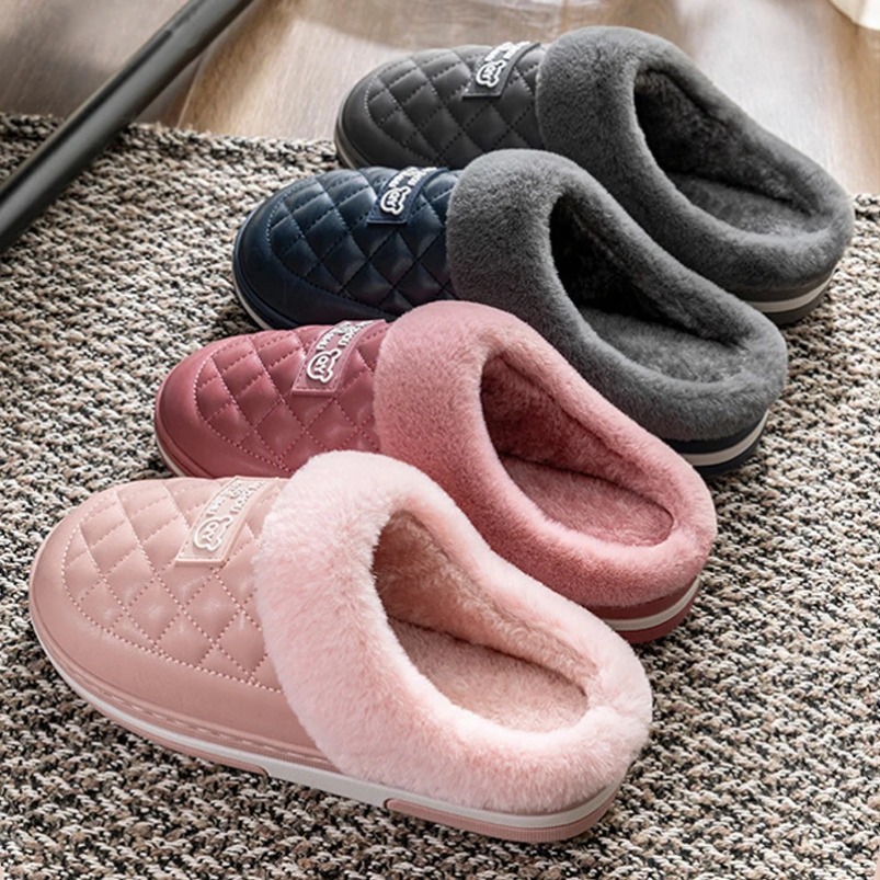 여성용 그리드 푹신한 겨울 따뜻한 모피 플러시 홈 슬리 - Men'S Shoes Grip 리뷰 및 가격