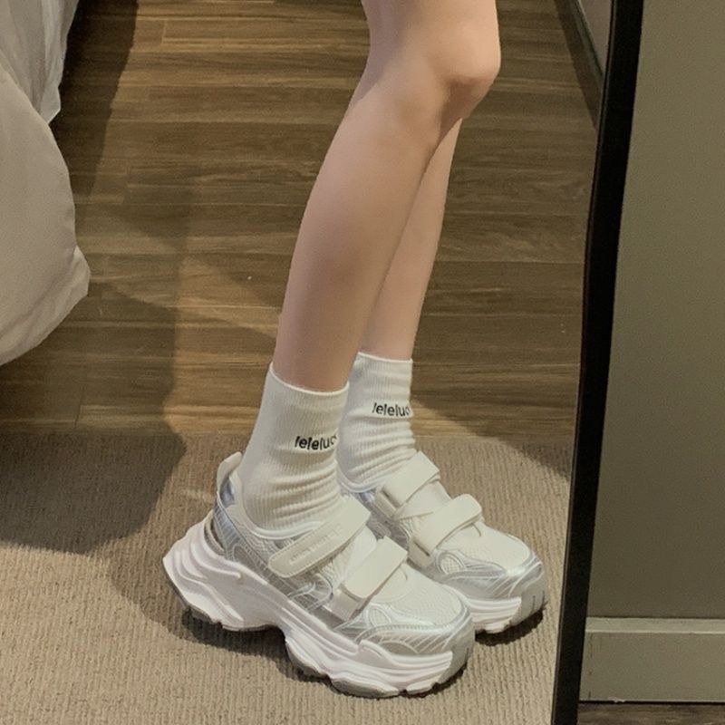 메탈릭 실버 속이 빈 플랫폼 샌들 여성용 더블 벨크로  - Sandal Sport Outdoor 리뷰 및 가격
