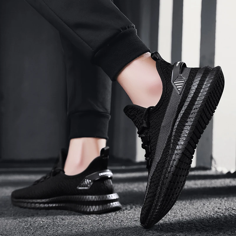 남성용 직조 신발 2025 신상 브랜드 통기성 스포츠화 - Men Shoes Trainers 리뷰 및 가격