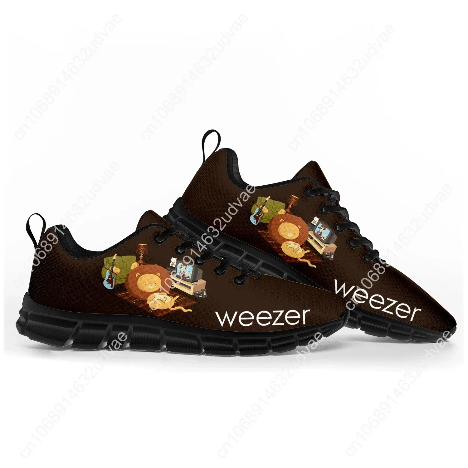Weezer 스포츠 신발 남성 여성 운동화 팝 록 밴드 - Men Shoes Black 리뷰 및 가격
