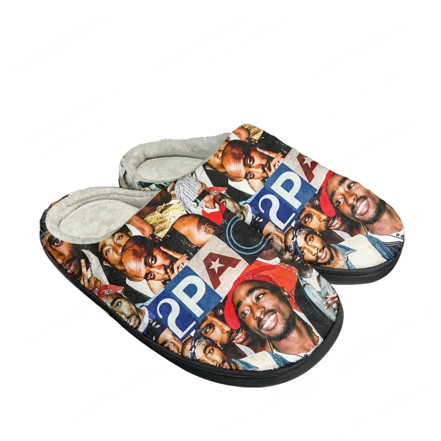 2Pac 힙합 래퍼 투팍 팝 홈 코튼 커스텀 슬리퍼 남 - Men Shoes Black 리뷰 및 가격