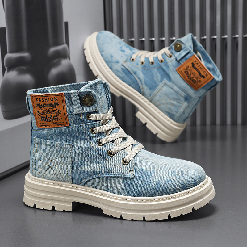 세탁 가능한 타이다이 데님 하이탑 스니커즈, 빈티지 디 - Men'S Shoes Grip 리뷰 및 가격
