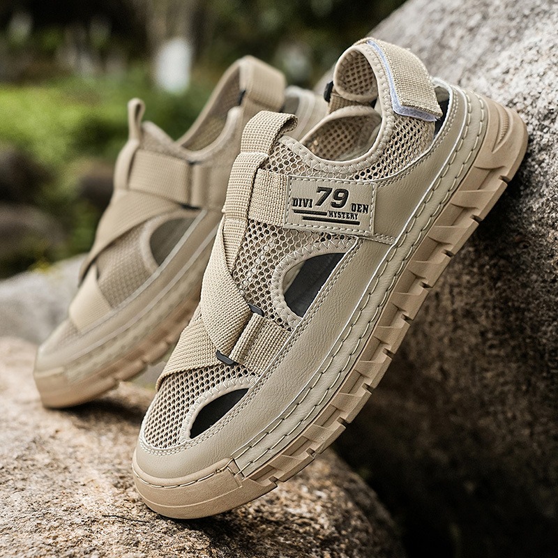 남성 샌들 여름 메쉬 통기성 속이 빈 샌들 패션 야외  - Sandal Sport Outdoor 리뷰 및 가격