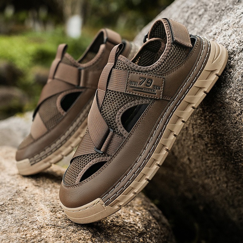 남성 샌들 여름 메쉬 통기성 속이 빈 샌들 패션 야외  - Sandal Sport Outdoor 리뷰 및 가격