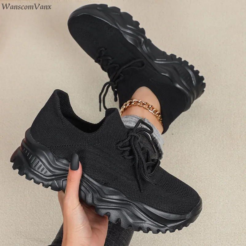 여성과 남성을 위한 패션 청키 플랫폼 스니커즈 통기성  - Men Shoes Trainers 리뷰 및 가격