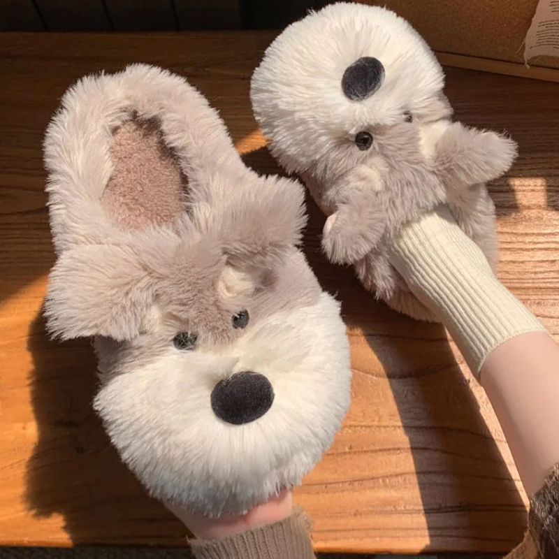 강아지 모양 털 슬리퍼 여성용 강아지 플랫폼 털 슬리퍼 - Men'S Shoes Grip 리뷰 및 가격