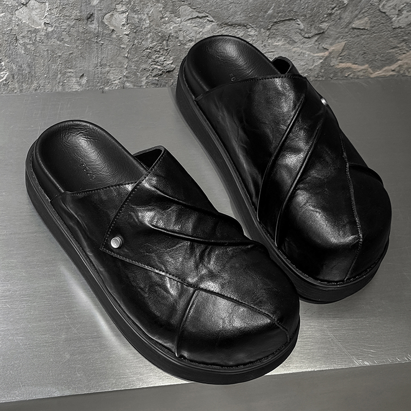 새로운 트렌디하고 세련된 남성 가죽 신발 블랙 컬러 이 - Men Shoes Black 리뷰 및 가격