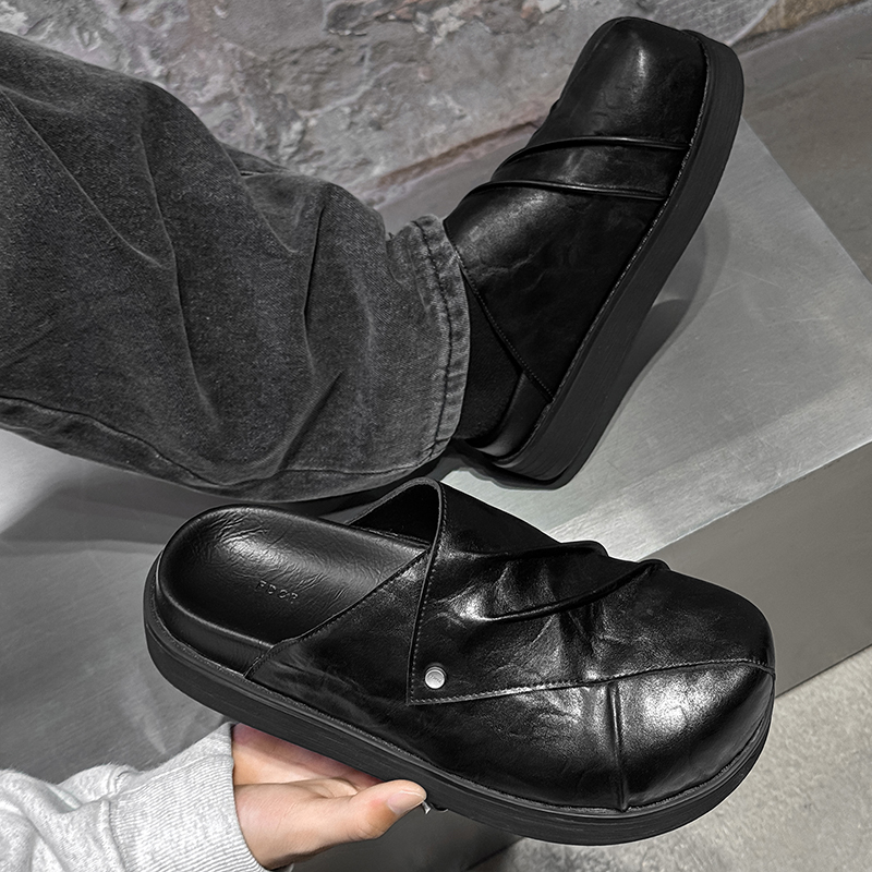 새로운 트렌디하고 세련된 남성 가죽 신발 블랙 컬러 이 - Men Shoes Black 리뷰 및 가격