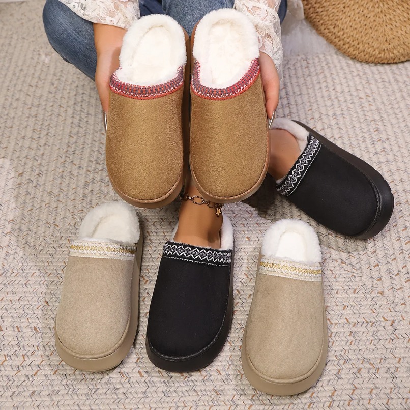 여성용 겨울용 따뜻한 털 슬리퍼, 실내용 여성용 보온  - Men'S Shoes Grip 리뷰 및 가격