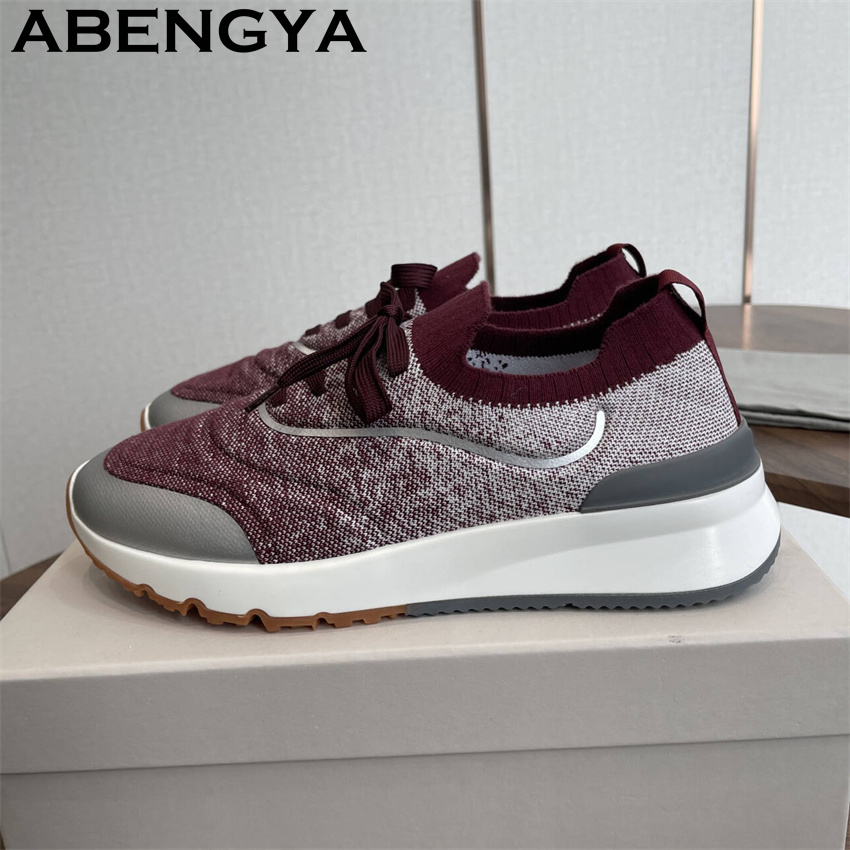 남성용 새로운 멀티 컬러 니트 로퍼 신발 라운드 발가락 - Men Shoes Trainers 리뷰 및 가격