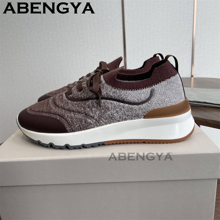 남성용 새로운 멀티 컬러 니트 로퍼 신발 라운드 발가락 - Men Shoes Trainers 리뷰 및 가격