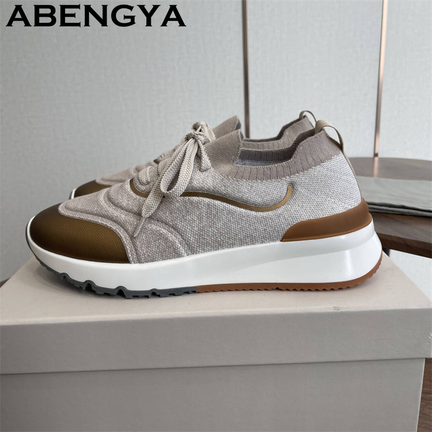 남성용 새로운 멀티 컬러 니트 로퍼 신발 라운드 발가락 - Men Shoes Trainers 리뷰 및 가격