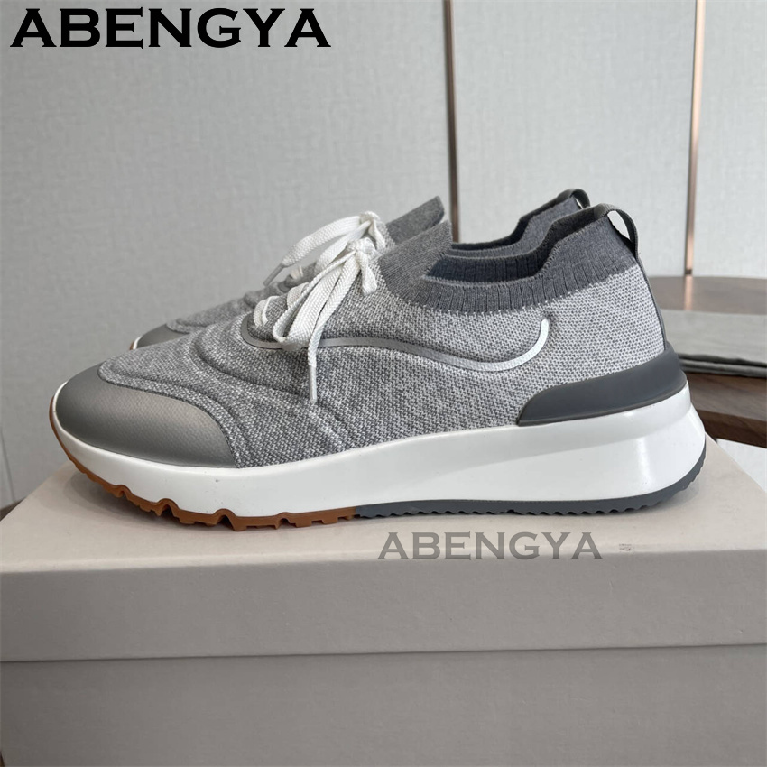 남성용 새로운 멀티 컬러 니트 로퍼 신발 라운드 발가락 - Men Shoes Trainers 리뷰 및 가격